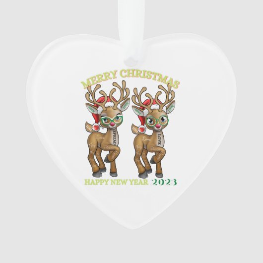 アクリルファンシーハートオーナメント オーナメント (正面)