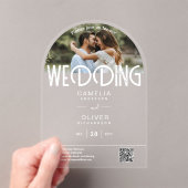 アクリルフォトウェディングモダンARCHミニマル アクリル招待状 (インサイチュ (ポータブル))