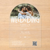 アクリルフォトウェディングモダンARCHミニマル アクリル招待状 (正面)