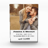 アクリルフォトブロック |カップルギフト人間関係 フォトブロック (正面)