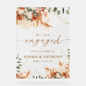 アクリルフローラパンパ婚約パーティ歓迎 アクリルサイン (正面)