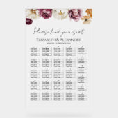 アクリルブルゴーニュフローラ秋の結婚式座席表 アクリルサイン (正面)