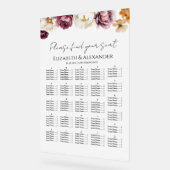 アクリルブルゴーニュフローラ秋の結婚式座席表 アクリルサイン (傾斜)