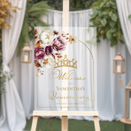 アクリルブルゴーニュ秋キンセアニェラウェルカムサイン アクリルサイン