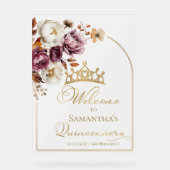 アクリルブルゴーニュ秋キンセアニェラウェルカムサイン アクリルサイン (正面)