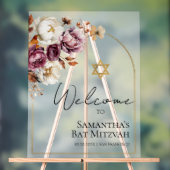 アクリルブルゴーニュ秋バルミツワーウェルカムサイン アクリルサイン (ニュートラル)