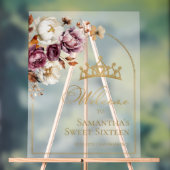 アクリルブルゴーニュ秋Sweet sixteenウェルカムサイン アクリルサイン (ニュートラル)