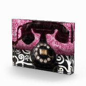 アクリルブロックお洒落ヴィンテージ電話芸術 フォトブロック (右)