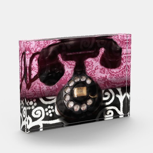 アクリルブロックお洒落ヴィンテージ電話芸術 フォトブロック (左)