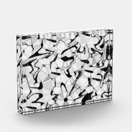 アクリルブロックの白黒 フォトブロック