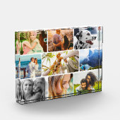 アクリルブロック9写真テンプレート丸コラージュ フォトブロック (左)