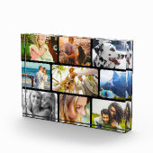 アクリルブロック9写真テンプレート丸コラージュ フォトブロック (右)