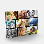 アクリルブロック9写真テンプレート丸コラージュ フォトブロック (左)
