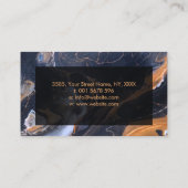 アクリルプーラー黒大理石と青銅 名刺 (裏面)