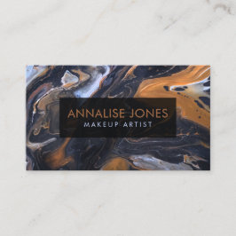 アクリルプーラー黒大理石と青銅 名刺