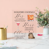 アクリルペットバーメニューサイン アクリルサイン (ウェディング)