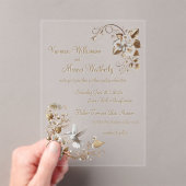 アクリルホワイトハミングバード結婚式招待状 アクリル招待状 (インサイチュ (ポータブル))