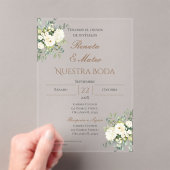 アクリルボホスペインの結婚式招待状 アクリル招待状 (インサイチュ (ポータブル))