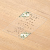 アクリルボホスペインの結婚式招待状 アクリル招待状 (レイダウン)