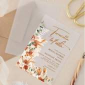 アクリルボホパンパスグラスブライダルシャワーアクリル アクリル招待状