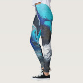 アクリルポアのクールでメタリックな色 レギンス (左)