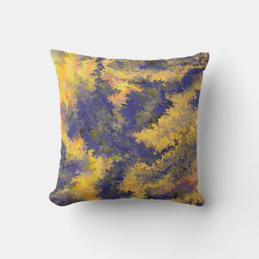 アクリルポーティング，ブロンズ，金ゴールド，ブラック，結晶/ クッション (正面)