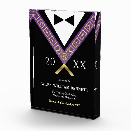 アクリルマソニック賞 |フリーメーソングランドロッジ フォトブロック (右)