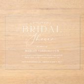 アクリルミニマルブライダルシャワーパーティの招待状 アクリル招待状 (正面)