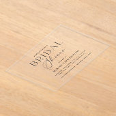 アクリルミニマルブライダルシャワーパーティの招待状 アクリル招待状 (レイダウン)