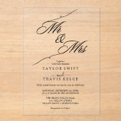 アクリルミニマル氏結婚 アクリル招待状 (正面)