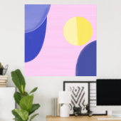 アクリルモダンカラー抽象芸術アート ポスター (ホームオフィス)