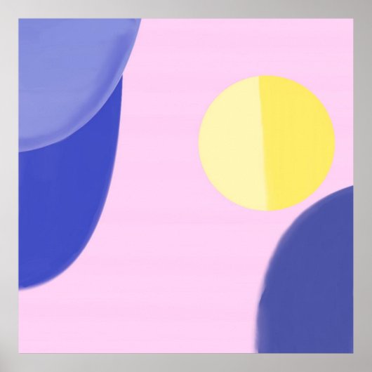 アクリルモダンカラー抽象芸術アート ポスター (正面)