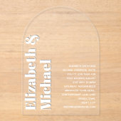 アクリルモダンミニマシンプルリスはっきりしたト平白 アクリル招待状 (正面)