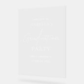 アクリルモダン卒業式パーティー歓迎サイン アクリルサイン (傾斜)