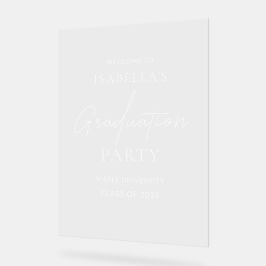 アクリルモダン卒業式パーティー歓迎サイン アクリルサイン (傾斜)