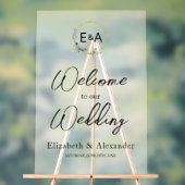 アクリルモノグラムフローラ歓迎パーティー標識 アクリルサイン (ニュートラル)