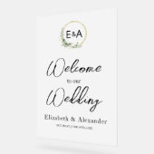 アクリルモノグラムフローラ歓迎パーティー標識 アクリルサイン (傾斜)