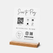 アクリルモバイル決済アプリチェックアウトのビジネスサイン アクリルサイン (傾斜)