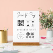 アクリルモバイル決済アプリチェックアウトのビジネスサイン アクリルサイン (ウェディング)