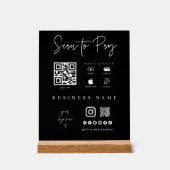 アクリルモバイル決済アプリチェックアウトのビジネスサイン アクリルサイン (正面)