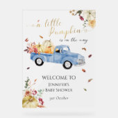 アクリルリトルカボチャ赤ちゃんシャワー歓迎サイン アクリルサイン (正面)