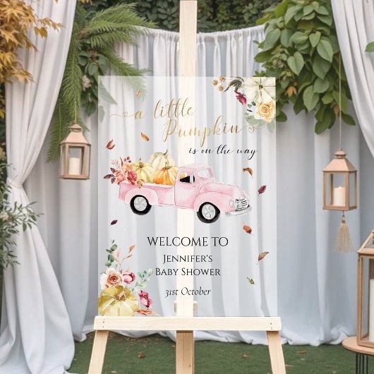 アクリルリトルカボチャ赤ちゃんシャワー歓迎サイン アクリルサイン