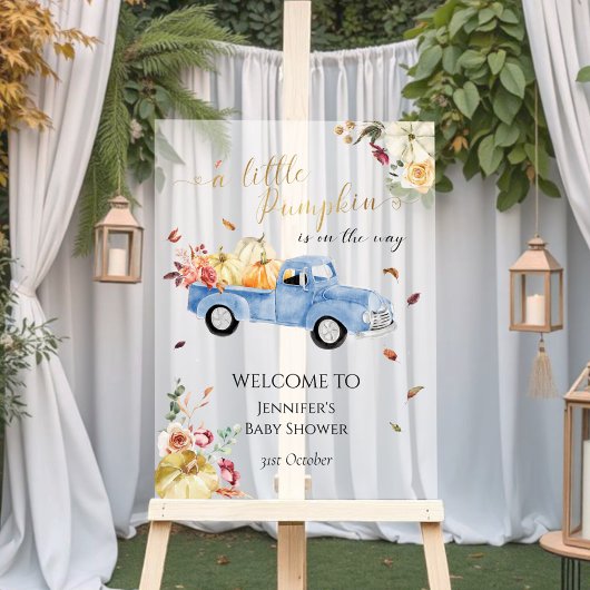 アクリルリトルカボチャ赤ちゃんシャワー歓迎サイン アクリルサイン