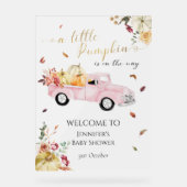 アクリルリトルカボチャ赤ちゃんシャワー歓迎サイン アクリルサイン (正面)