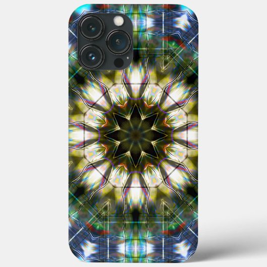 アクリル万華鏡のように千変万化するパターンの円と星スタイル Case-Mate iPhoneケース (裏面)