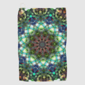 アクリル万華鏡のように千変万化するパターン下の円形スタイル ゴルフタオル (正面)