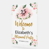 アクリル先生退職ウェルカムパーティーサイン アクリルサイン (傾斜)