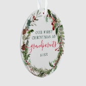 アクリル初めてのクリスマスオーナメント – 祖父母 オーナメント (正面)