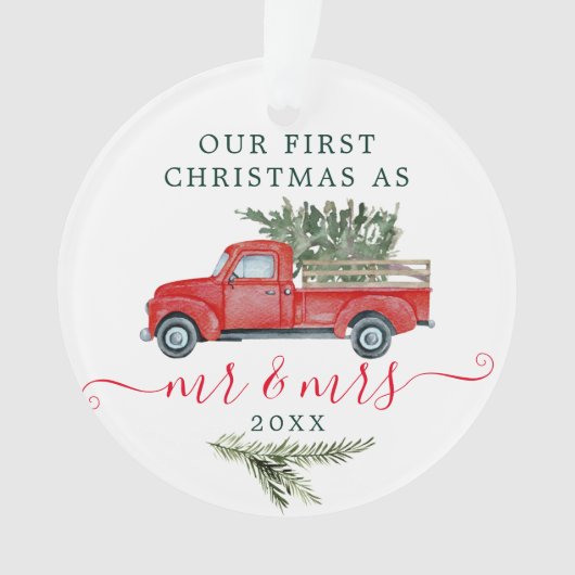 アクリル初めてのクリスマスオーナメント- MrとMrs オーナメント (正面)