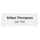 アクリル名タグ磁気ミニマルプロフェッショナル 名札 (正面)